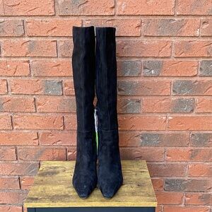 NWT Sam Edelman Black Knee-High Suede Boots 8